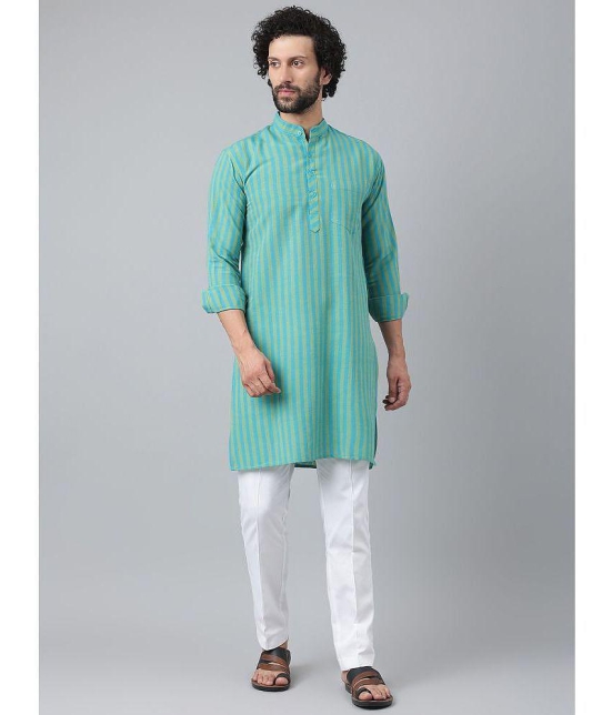 KLOSET By RIAG - Blue Cotton Men's Regular Kurta ( Pack of 1 ) - None