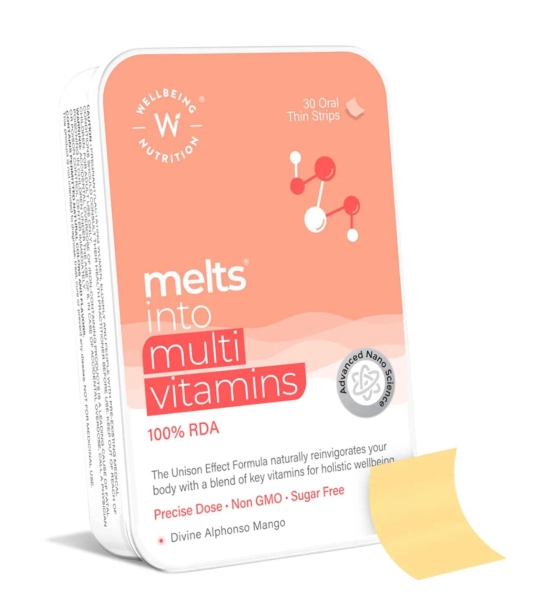 Wellbeing Nutrition Melts Multivitamins with 100% RDA (30 Oral Strips)