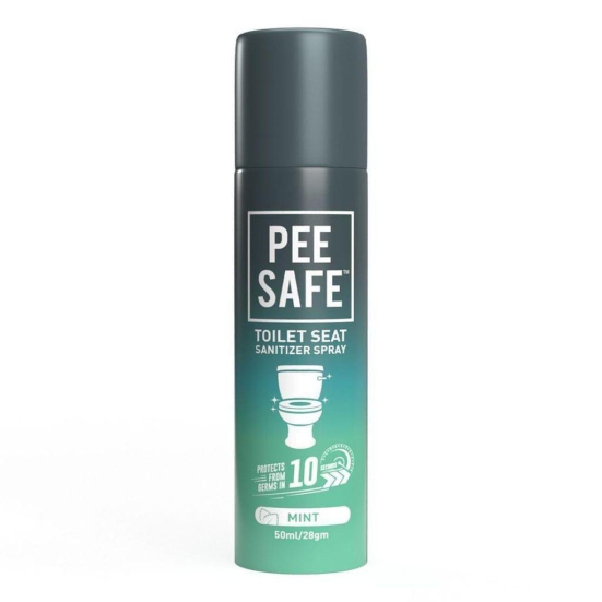 Pee Safe Toilet Seat Sanitizer Spray 50ml - Mint | Reduces The Risk Of UTI & Other Infections | Kills 99.9% Germs & Travel Friendly Pack | Anti Odour, Deodorizer?