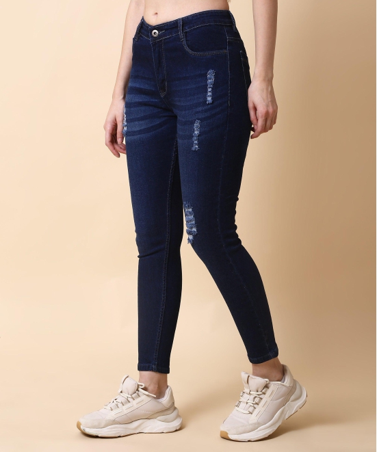 Women Skinny Blue Denim Jeans-36