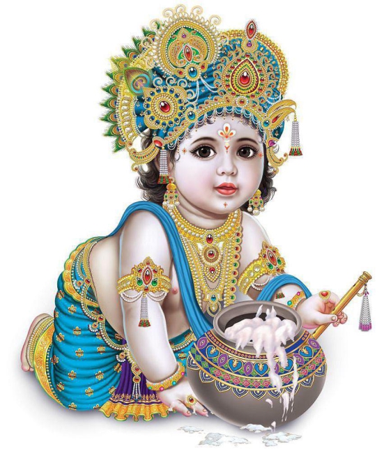 Asmi Collection Little God Krishna with Flute Wall Sticker ( 60 x 50 cms )