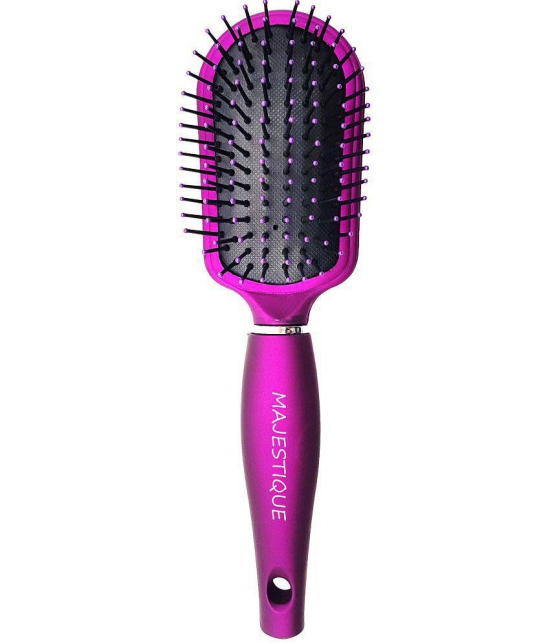 Majestique Purple Detangler Brush Ultrasoft Tipped Nylon, Glides Through Tangles