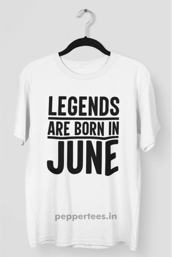 Legend Are Born In June T-shirt-L / White