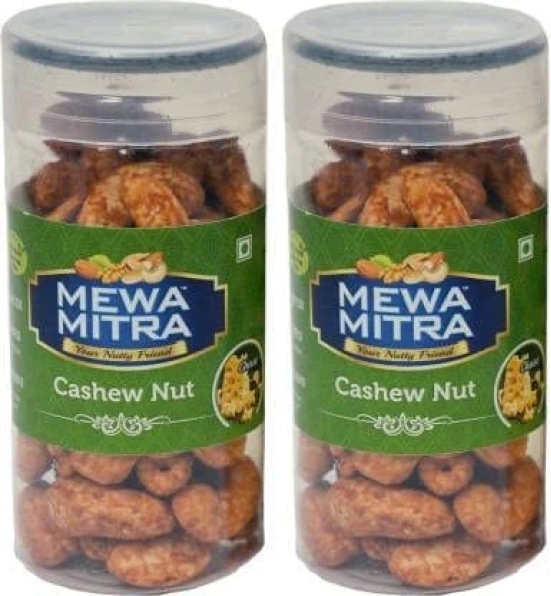 Mewa Mitra Cashew Nut | Cheese Flavour | Hot Air Roasted (Not Fried) | Crispy & Crunchy Healthy Diet Snacks Value Pack Pouch (Pack of 2)