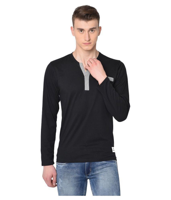 Glito Cotton Blend Black Solids T-Shirt Single Pack - None