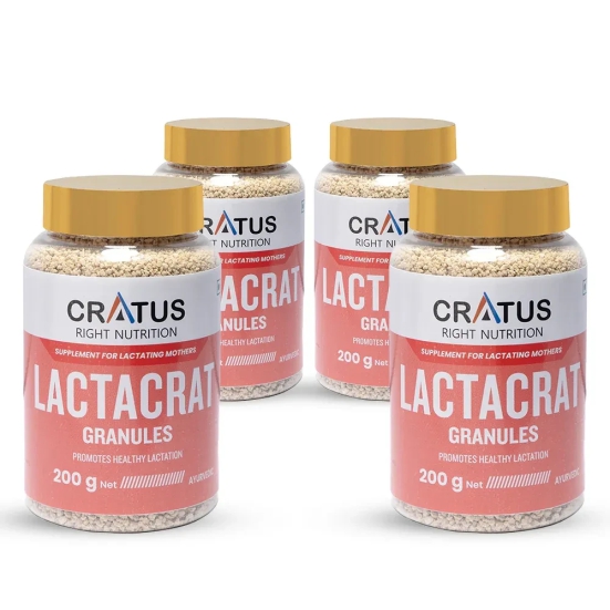 Lactacrat Granules - Natural Lactation Therapy For New Mothers | Contains The Goodness Of Natural Ingredients Including Tulsi, Pipali & Jiwanti | Promotes Healthy Production Of Breast Milk (Pack 