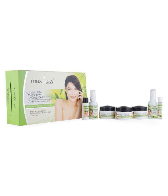 MaxGlow GREEN TEA THERAPY FACIAL CARE KIT Facial Kit 330 gm Pack of 7