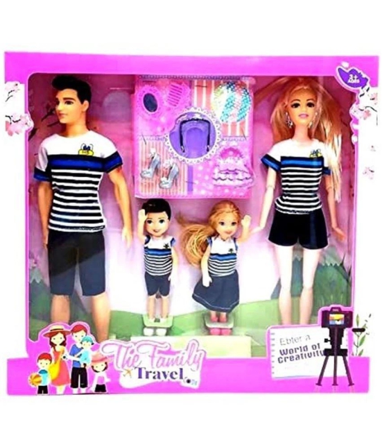 Fratelli Babbie Family Travel Set with Husband Kenn with Son&Daughter