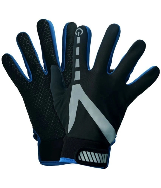 ZAYSOO Blue Nylon Mens Biker Gloves ( Pack of 1 ) - Blue