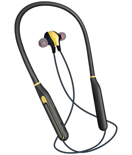 hitage NBT-7586+ 40 HOURS In-the-ear Bluetooth Headset with Upto 30h Talktime Foldable Collapsible - Yellow - Yellow