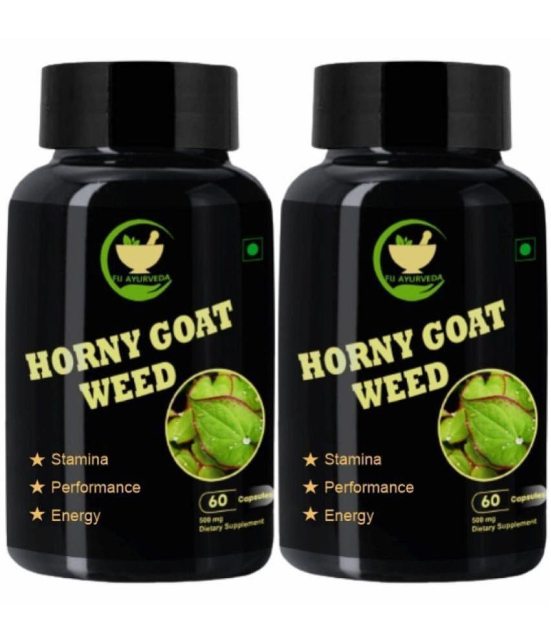 FIJ AYURVEDA Horny Goat Weed Capsule for Men & Women, 60 Capsules Each (Pack of 2(