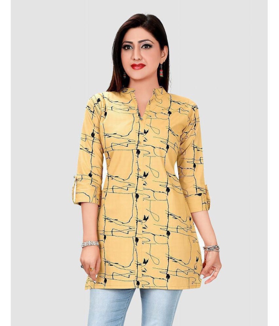 Meher Impex - Mustard Cotton Blend Womens Tunic ( Pack of 1 ) - None