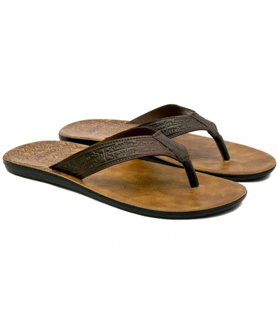 ASIAN Brown Mens Daily Slipper - None