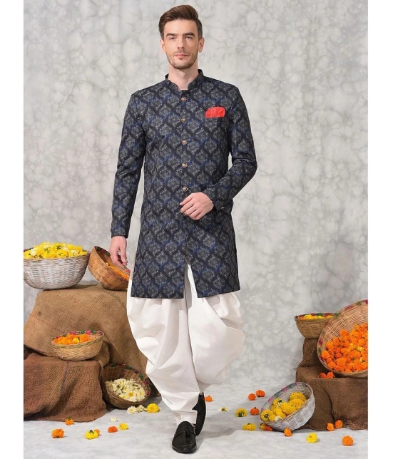 Hangup - White Polyester Regular Fit Mens Dhoti Kurta Set ( Pack of 1 ) - None