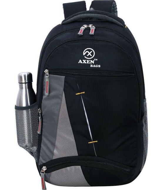 AXEN BAGS - Black Polyester Backpack ( 45 Ltrs ) - Black