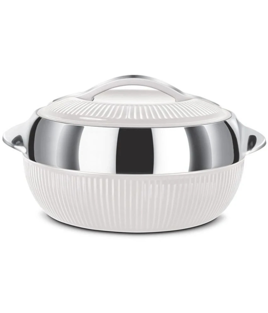 Milton Fiesta 1500 Insulated Inner Stainless Steel Casserole, 1370 ml, White Silver - White