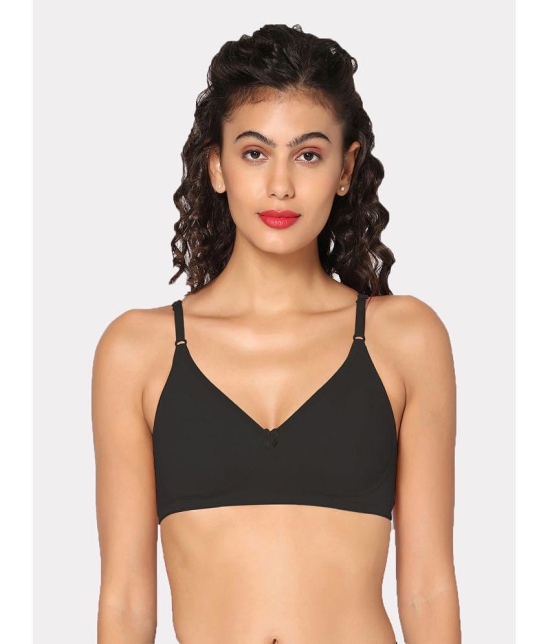 In Shape Lingerie - Black Cotton Non Padded Women's T-Shirt Bra ( Pack of 1 ) - None