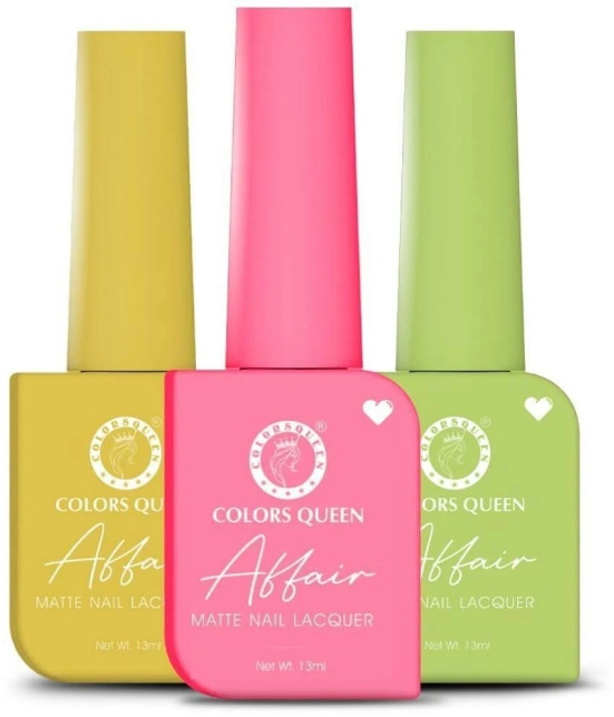 Colors Queen Multi Matte Nail Polish ( Pack of 3 )