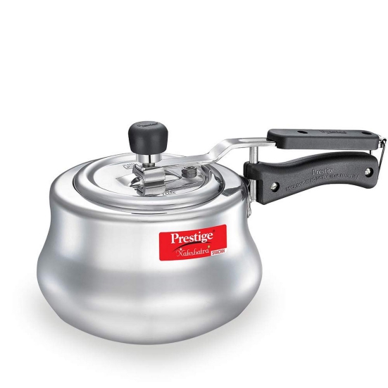 Prestige Nakshatra Plus Svachh Aluminium Spillage Control Handi Pressure Cooker, 3 L (Silver)