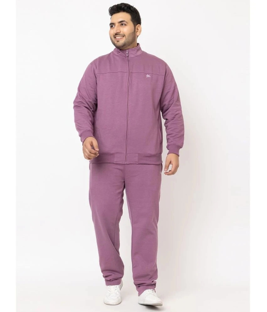 YHA - Mauve Fleece Regular Fit Mens Tracksuit ( Pack of 1 ) - None