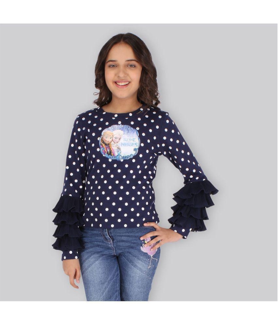 Cutecumber - Navy Georgette Girls Top ( Pack of 1 ) - None