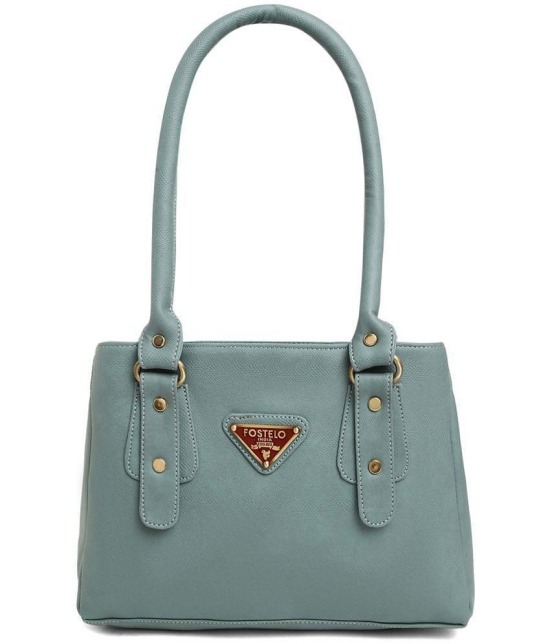 Fostelo - Grey Melange PU Shoulder Bag - Grey Melange