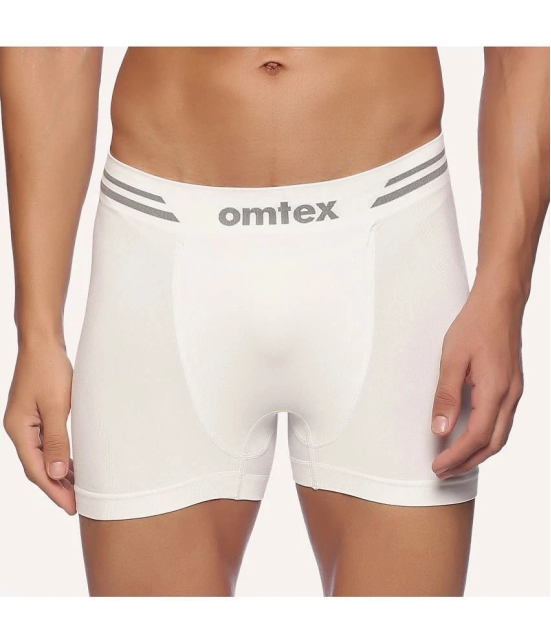 Omtex Nylon Mens Trunks ( White ) - None