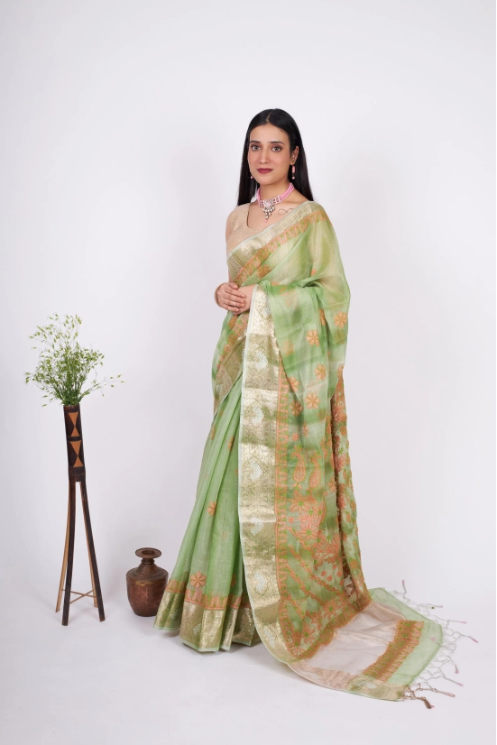 Banarsi Chikankari Saree-Banarsi Saree