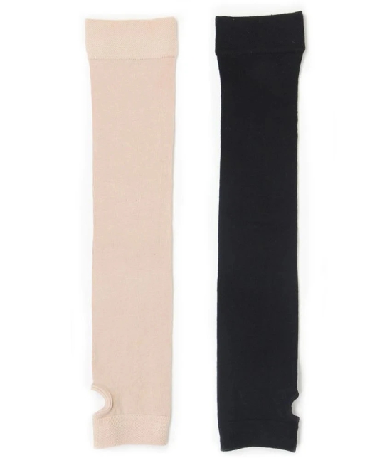 Bonjour Multicolor Solid Riding Sleeves ( Set of 2 ) - Freesize