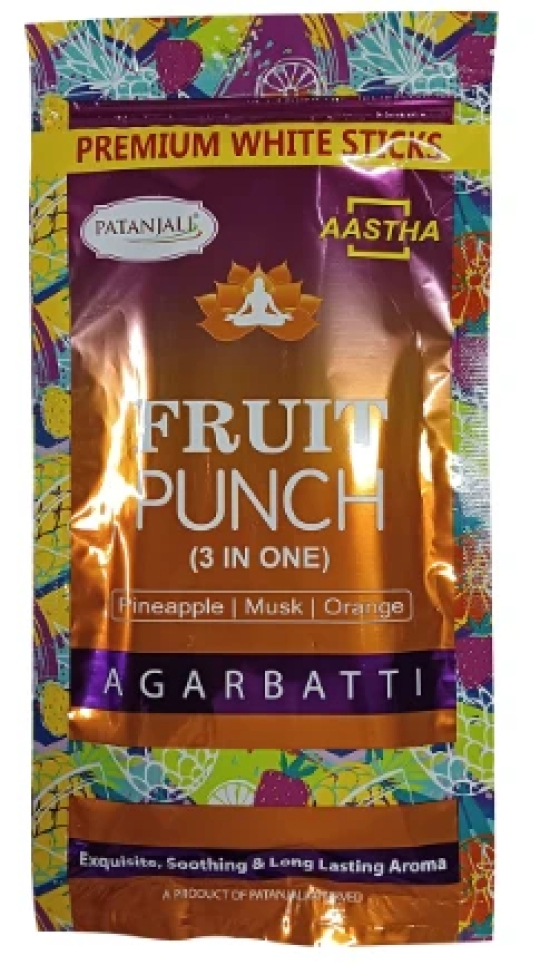 AASTHA AGARBATTI W STICK FRUITPUNCH-110G