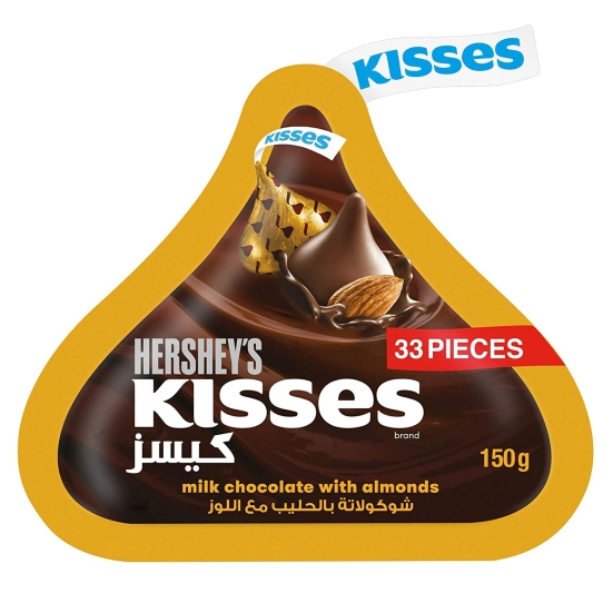 Imp Hersheys Kisses Milk Chocolate With Almonds, 150 Gm