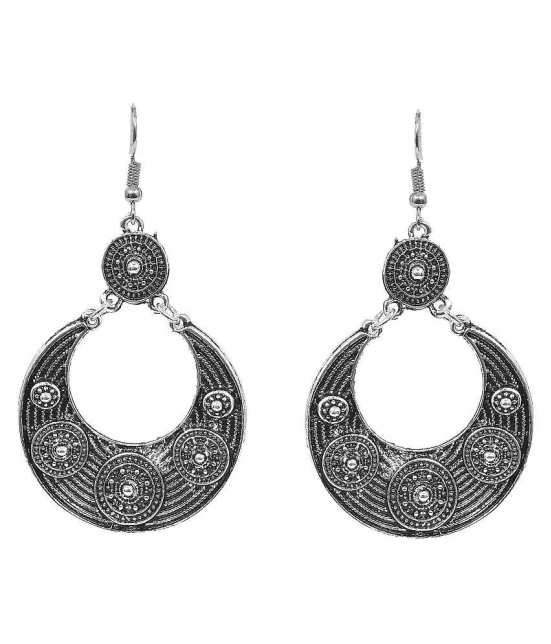 Asmitta Pretty Designer Silver Plated Earrings For Women - Silver