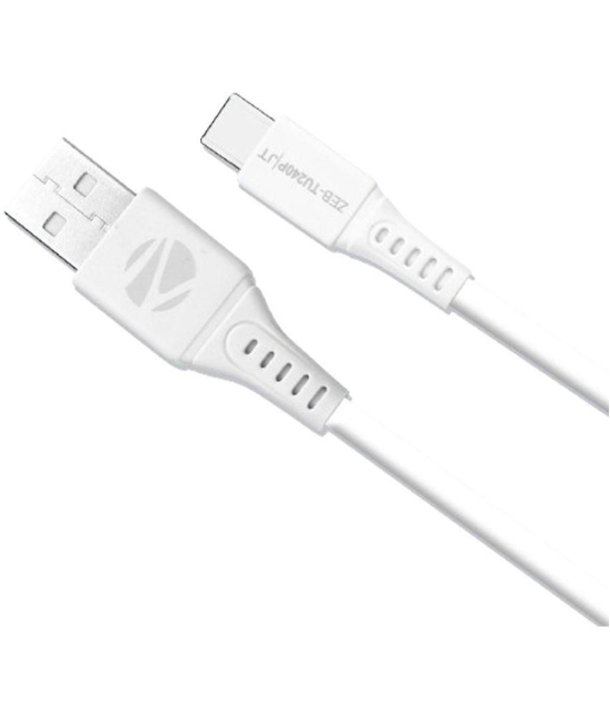 Zebronics White 2.4 A Type C Cable 1 Meter - White