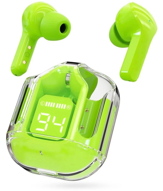 Vertical9 LED BT Calling Type C True Wireless (TWS) In Ear 8 Hours Playback Active Noise cancellation IPX4(Splash & Sweat Proof) Green