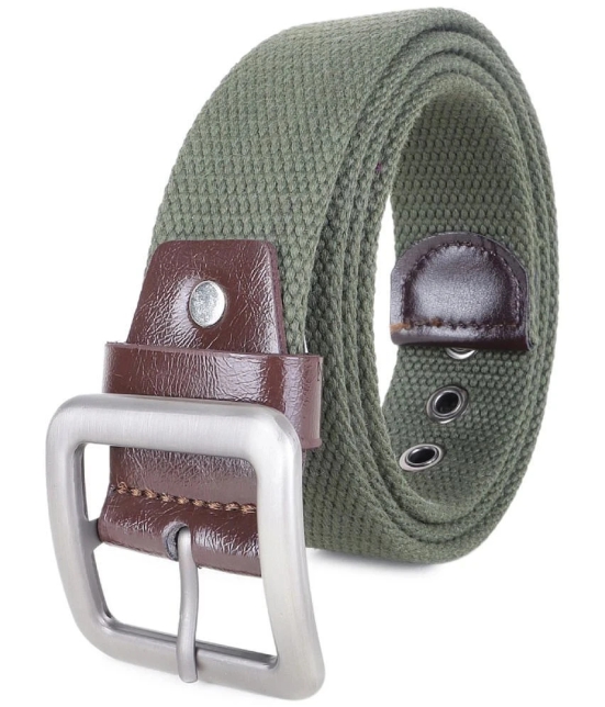 Zacharias - Green Canvas Mens Casual Belt ( Pack of 1 ) - None