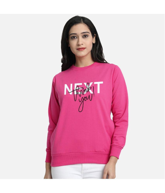 CHOZI Fleece Womens Non Hooded Sweatshirt ( Pink ) - None