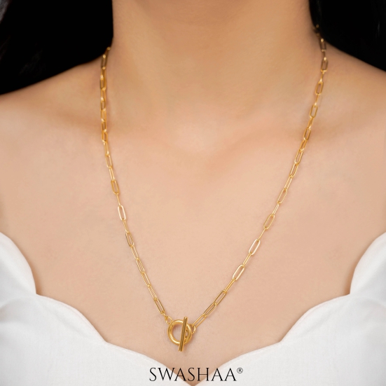 Daina 18K Gold Plated Necklace-Gold