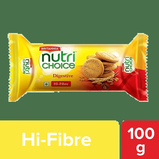 Britannia Nutri Choice Hi-Fiber Digestive Biscuits, 100 Gms