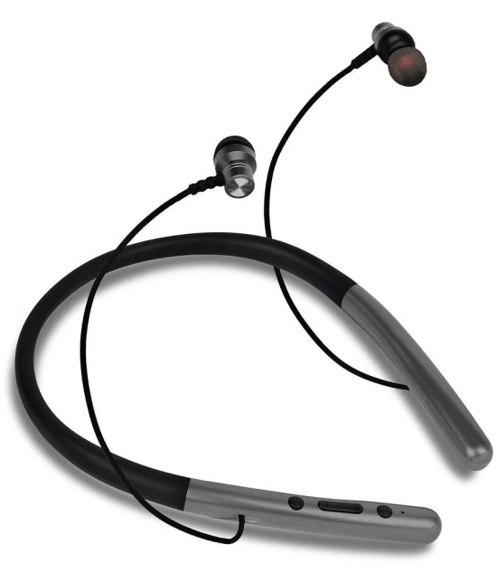 hitage NBT 6767 Bluetooth  Neckband In-the-ear Bluetooth Headset with Upto 30h Talktime Deep Bass - Grey - Grey