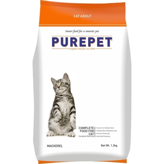 Purepet Mackerel Adult Cat Food, 1.2 Kg