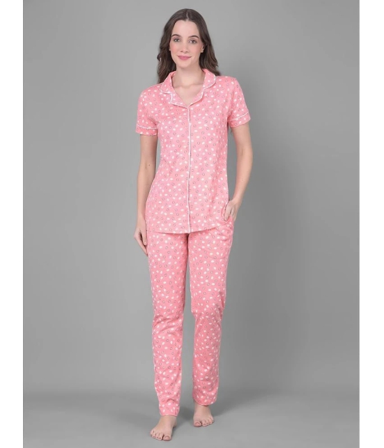 Dollar Missy Pink Cotton Womens Nightwear Nightsuit Sets ( Pack of 1 ) - None