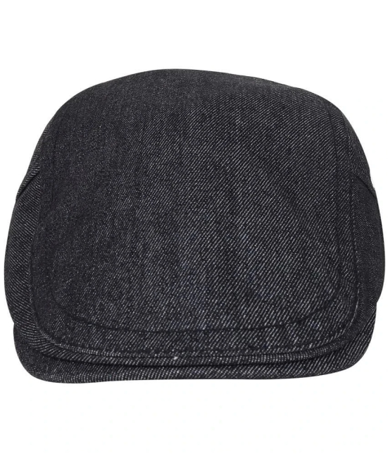 Zacharias Black Cotton Mens Cap ( Pack of 1 ) - Black