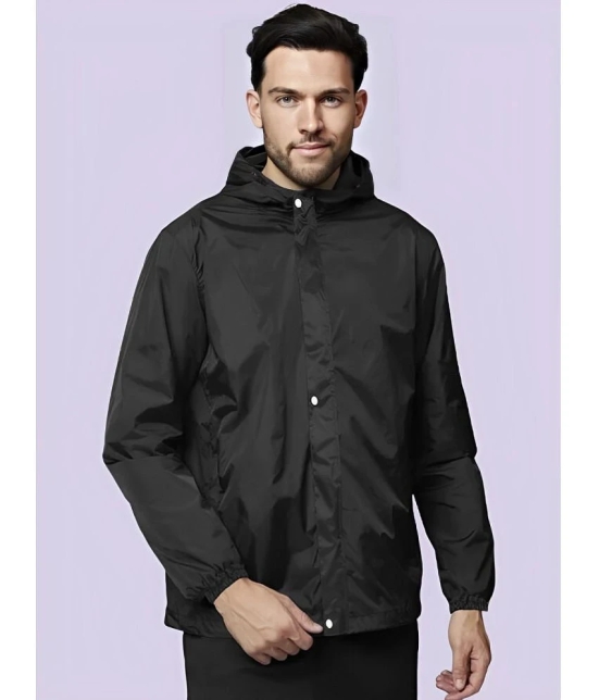 AKTIF Black Polyester Mens Rain Jacket ( Pack of 1 ) - 2XL