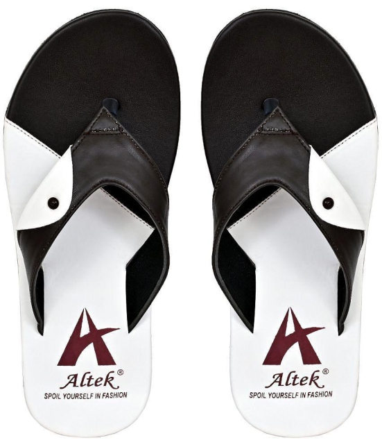 Altek - Brown Mens Thong Flip Flop - None