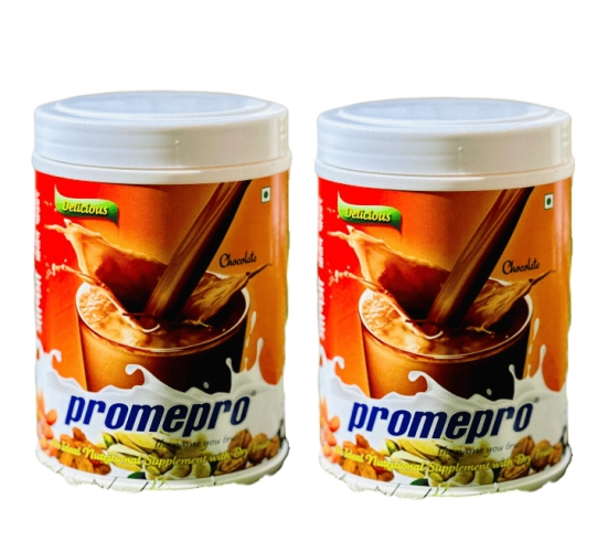 Promepro Chocolate Flavor Protein Powder - 200gm( pack of 2)