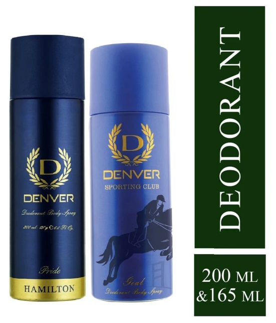 Denver Pride Deo - 200ML & Goal Deo - 165ML For Men ( Combo Pack of 2)