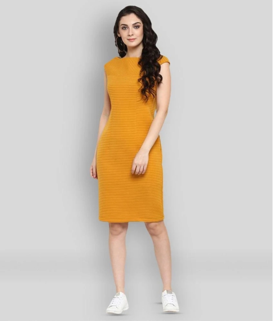 Zima Leto - Yellow Polyester Womens Shift Dress ( Pack of 1 ) - S