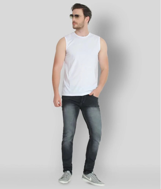 Glito - White Cotton Blend Slim Fit Mens T-Shirt ( Pack of 1 ) - None