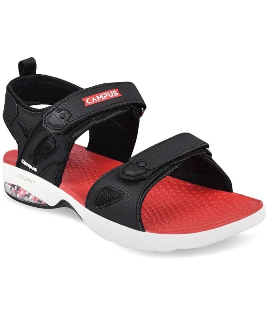 Campus - Black Mens Floater Sandals - None