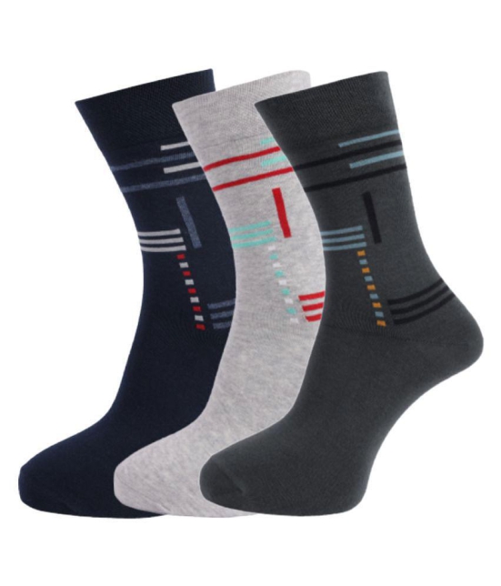 Dollar - Cotton Mens Printed Multicolor Full Length Socks ( Pack of 3 ) - Multi